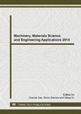 Cover: Machinery, Materials Science and Engineering Applications 2014 - Trans Tech Publications Ltd