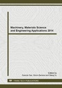 Cover: Machinery, Materials Science and Engineering Applications 2014 - Trans Tech Publications Ltd