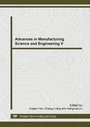 Cover: Advances in Manufacturing Science and Engineering V - Trans Tech Publications Ltd