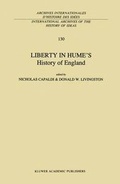Cover: Liberty in Hume's History of England - Springer