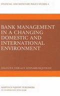 Cover: Bank Management in a Changing Domestic and International Environment - Springer