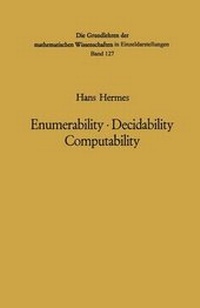 Enlarge image Cover: Enumerability . Decidability Computability - Springer