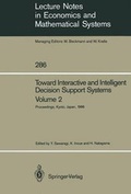 Cover: Toward Interactive and Intelligent Decision Support Systems - Springer