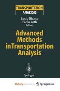 Enlarge image Cover: Advanced Methods in Transportation Analysis - Springer