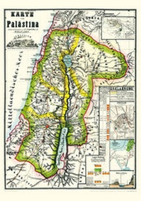 Abbildung von: Historische Karte von PALÄSTINA 1869 (Plano) - Verlag Rockstuhl