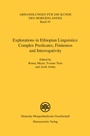 Cover: Explorations in Ethiopian Linguistics: Complex Predicates, Finiteness and Interrogativity - Harrassowitz Verlag