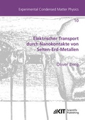 Cover: Elektrischer Transport durch Nanokontakte von Selten-Erd-Metallen - KIT Scientific Publishing