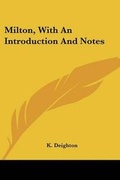 Cover: Milton, With An Introduction And Notes - Kessinger Publishing