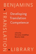 Cover: Developing Translation Competence - John Benjamins Publishing Company