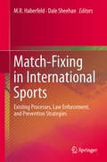 Cover: Match-Fixing in International Sports - Springer