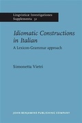 Cover: Idiomatic Constructions in Italian - John Benjamins Publishing Company