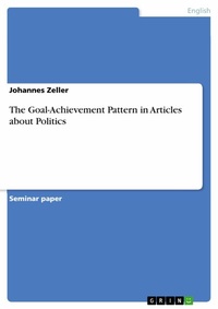 Abbildung von: The Goal-Achievement Pattern in Articles about Politics - GRIN Verlag