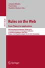 Cover: Rules on the Web: From Theory to Applications - Springer