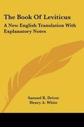 Cover: The Book Of Leviticus - Kessinger Publishing