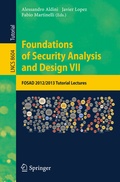 Cover: Foundations of Security Analysis and Design VII - Springer