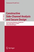 Cover: Constructive Side-Channel Analysis and Secure Design - Springer