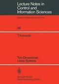 Cover: Two-Dimensional Linear Systems - Springer