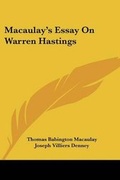 Cover: Macaulay's Essay On Warren Hastings - Kessinger Publishing