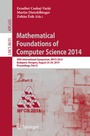 Cover: Mathematical Foundations of Computer Science 2014 - Springer