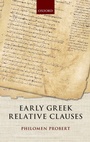 Cover: Early Greek Relative Clauses - Oxford University Press