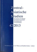 Cover: Zentralasiatische Studien 42 (2013) - International Institute for Tibetan and Buddhist Studies