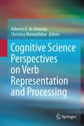 Cover: Cognitive Science Perspectives on Verb Representation and Processing - Springer
