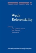 Cover: Weak Referentiality - John Benjamins Publishing Company