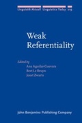 Cover: Weak Referentiality - John Benjamins Publishing Co
