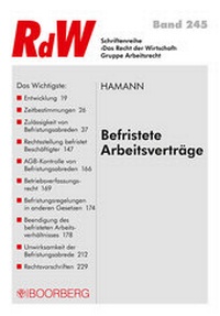 Abbildung von: Befristete Arbeitsverträge - Boorberg