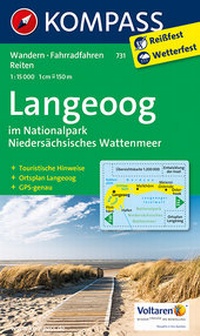 Abbildung von: Langeoog im Nationalpark Niedersächsisches Wattenmeer - KOMPASS-Karten