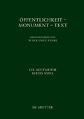 Cover: &Ouml;ffentlichkeit - Monument - Text - De Gruyter