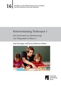 Cover: Kriterienkatalog Textkorpus 1 - University of Bamberg Press