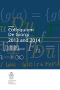Cover: Colloquium De Giorgi 2013 and 2014 - Scuola Normale Superiore