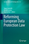 Cover: Reforming European Data Protection Law - Springer
