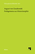 Cover: Prolegomena zur Historiosophie - Meiner