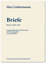 Cover: Max Liebermann: Briefe / Max Liebermann: Briefe - Deutscher Wissenschaftsverlag