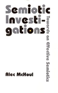Cover: Semiotic Investigations - University of Nebraska Press