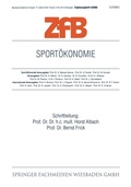 Cover: Sport&ouml;konomie - Springer Gabler