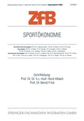Cover: Sport&ouml;konomie - Springer Gabler
