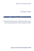 Cover: Arbeitsbesprechungen - VS Verlag f&uuml;r Sozialwissenschaften