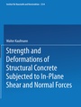 Cover: Strength and Deformations of Structural Concrete Subjected to In-Plane Shear and Normal Forces - Birkhäuser