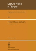 Cover: Photon Photon Collisions - Springer