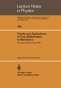 Cover: Trends and Applications of Pure Mathematics to Mechanics - Springer