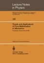 Cover: Trends and Applications of Pure Mathematics to Mechanics - Springer