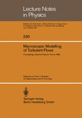 Cover: Macroscopic Modelling of Turbulent Flows - Springer