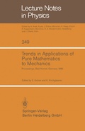 Cover: Trends in Applications of Pure Mathematics to Mechanics - Springer