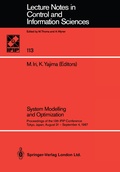 Cover: System Modelling and Optimization - Springer