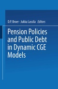 Cover: Pension Policies and Public Debt in Dynamic CGE Models - Physica