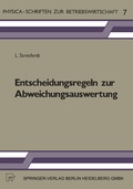 Cover: Entscheidungsregeln zur Abweichungsauswertung - Physica