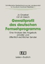 Cover: Gewaltprofil des deutschen Fernsehprogramms - VS Verlag für Sozialwissenschaften